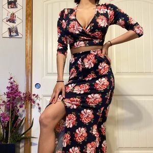 3 for $10! 2 Piece Set Maxi Skirt w Crop Top